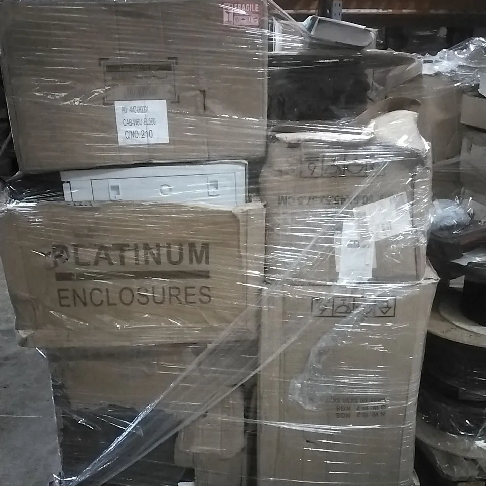 PALLET to contain electrical cable reels,wall cabinet,karcher pressure washer and other assorted items...