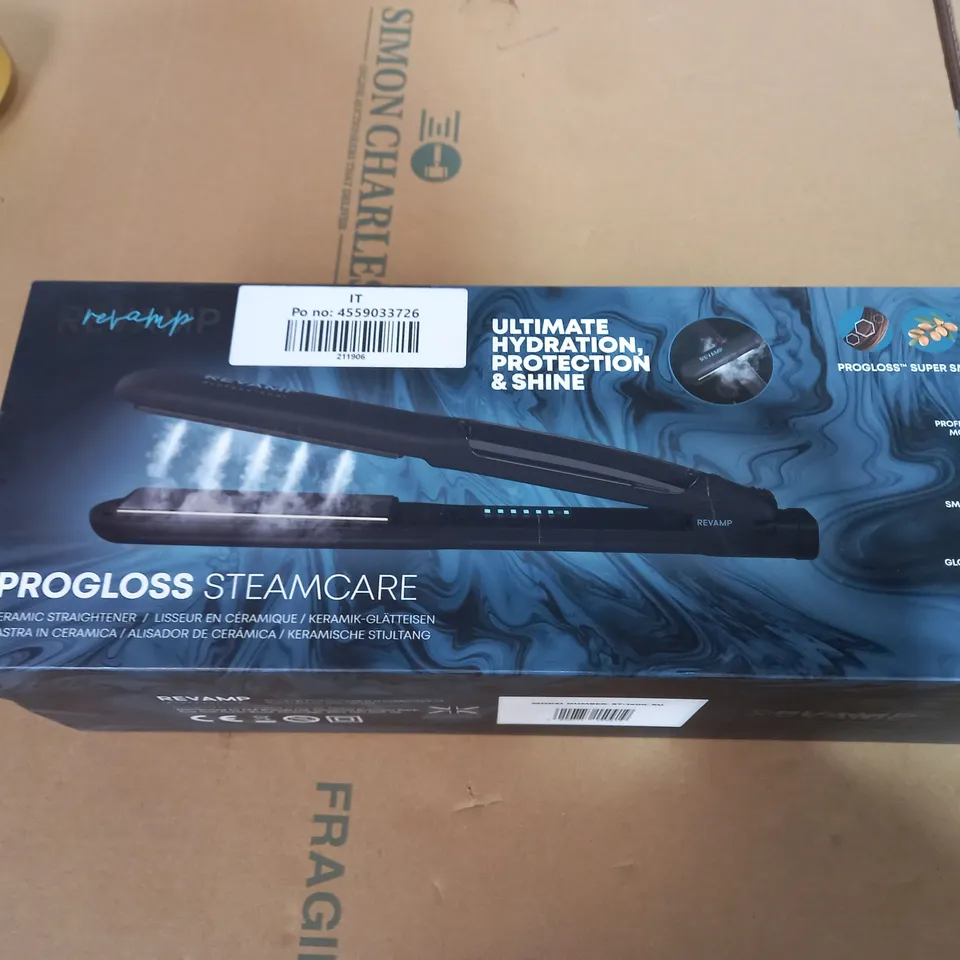 REVAMP PROGLOSS STEAMCARE CERAMIC STRAIGHTENER