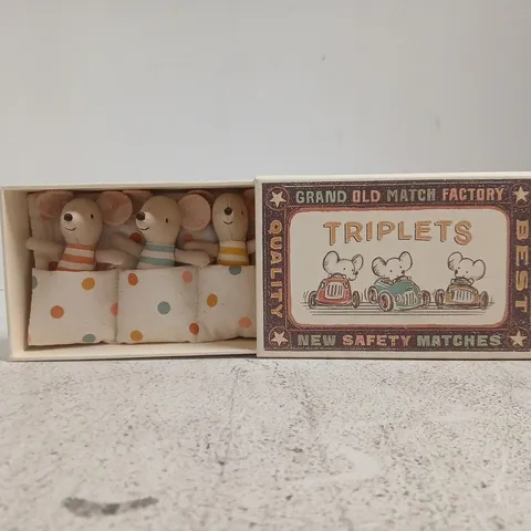 MAILEG BABY MICE TRIPLETS IN MATCHBOX