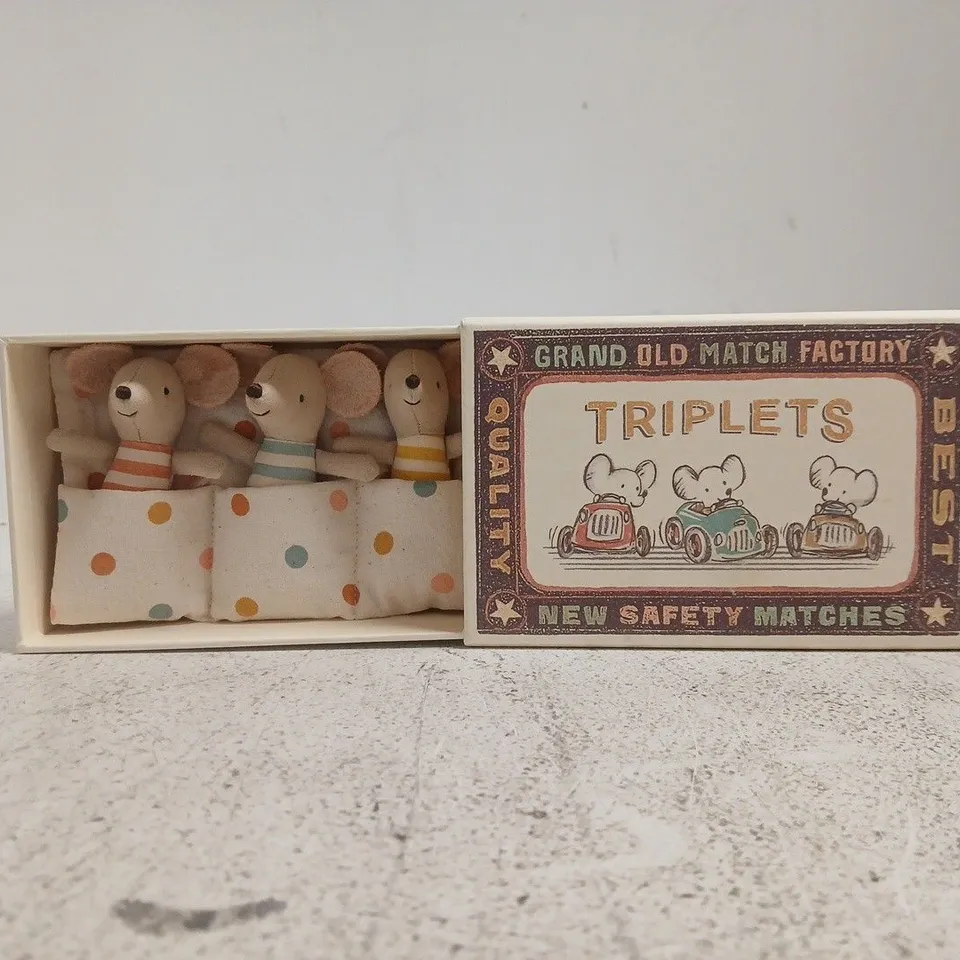 MAILEG BABY MICE TRIPLETS IN MATCHBOX
