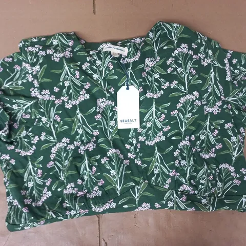 SEASALT CORNWALL CHATEAUX DRESS IN GREEN SIZE UK 24