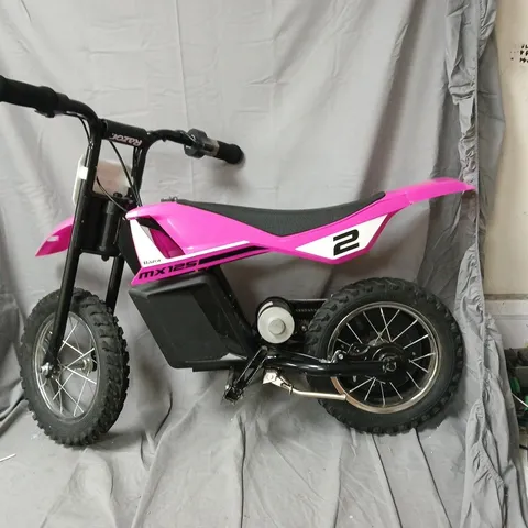 RAZOR MX125 PINK ELECTRIC RIDE-ON DIRT BIKE