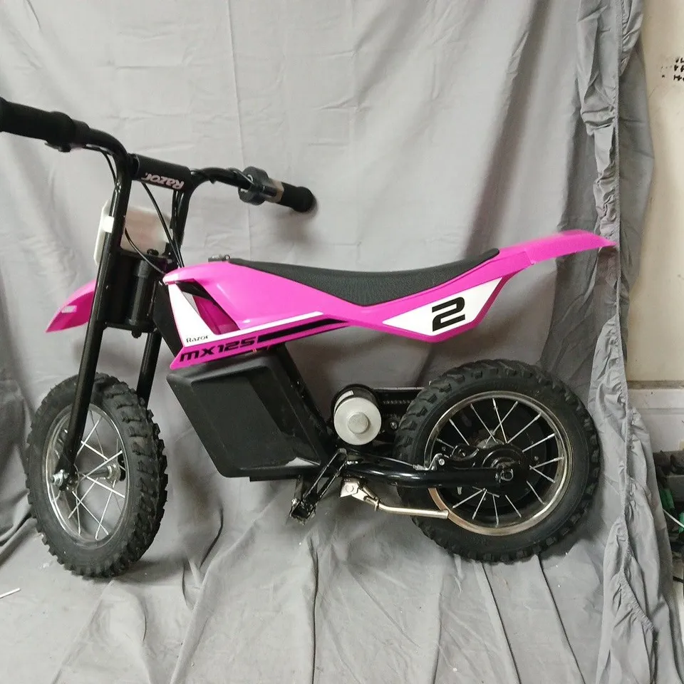 RAZOR MX125 PINK ELECTRIC RIDE-ON DIRT BIKE