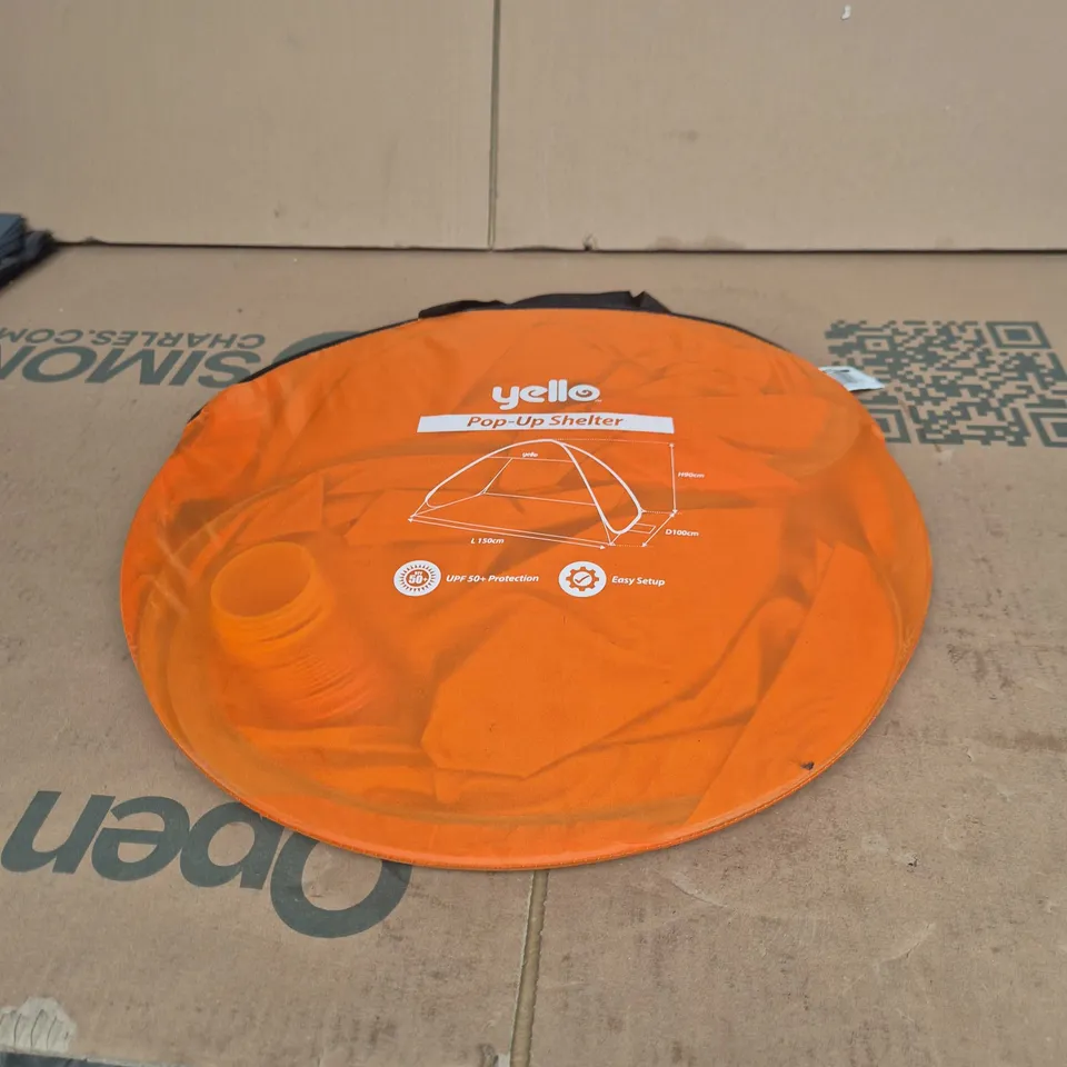 YELLO POP-UP SHELTER – ORANGE CAMPING TENT