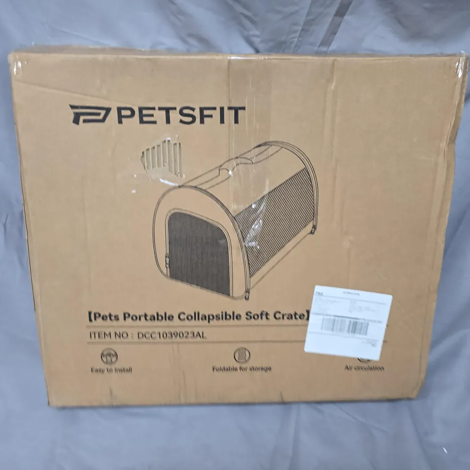 PETSFIT PORTABLE COLLAPSIBLE SOFT CRATE – BOXED