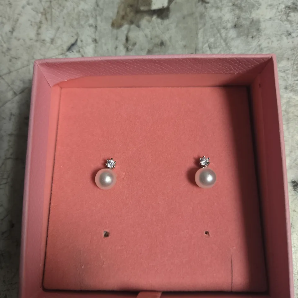 BOXED SWAROVSKI PEARL EARRINGS