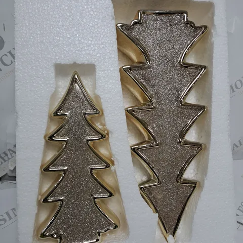 BOXED JULIEN MACDONALD SET OF 2 GLITTER TREES 