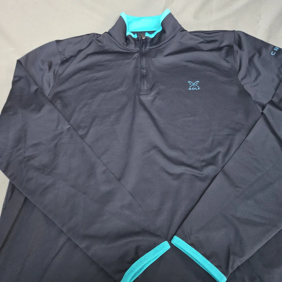 CREW CLOTHING COMPANY GOLF 1/4 ZIP SHIRT SIZE M
