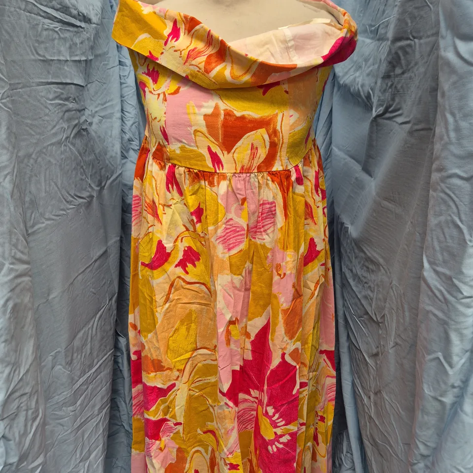 NOBODY'S CHILD FIA MIDI DRESS IN MULTI SIZE UK 12