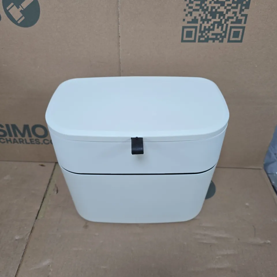 UNBRANDED FOLD OUT LID MINI BIN IN WHITE