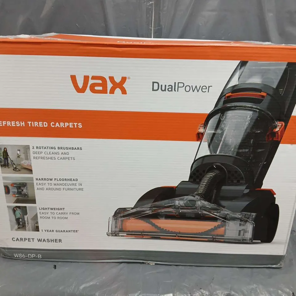 BOXED VAX DUALPOWER CARPET WASHER 