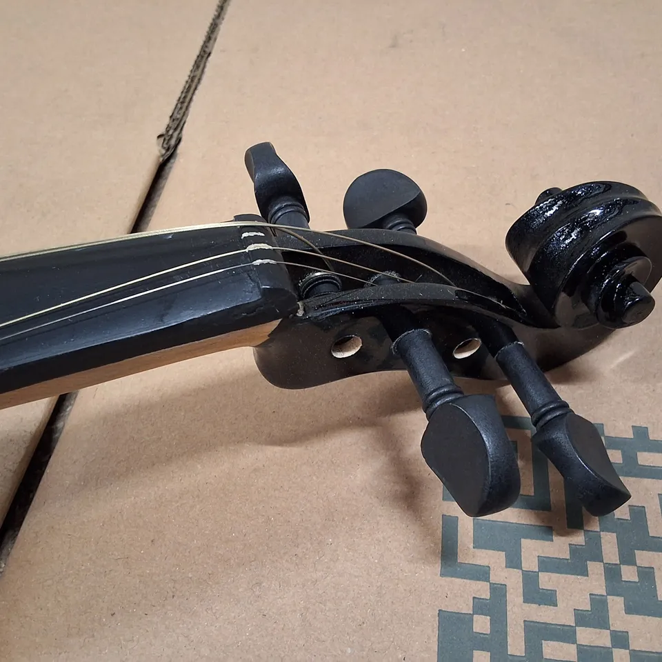 VIOLIN WITH BOW IN BLACK GLITTER FINISH – IN FITTED CASE