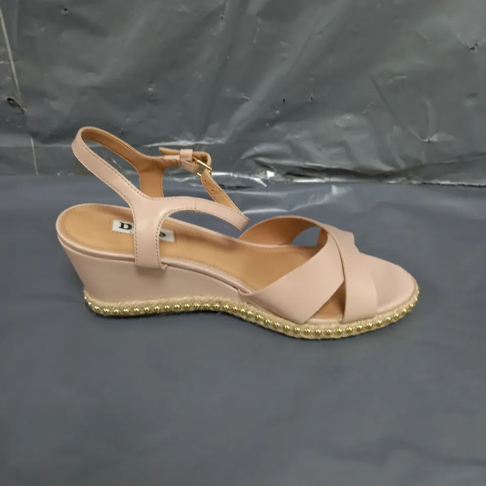 DUNE WEDGE HEEL SANDALS PINK SIZE 5 