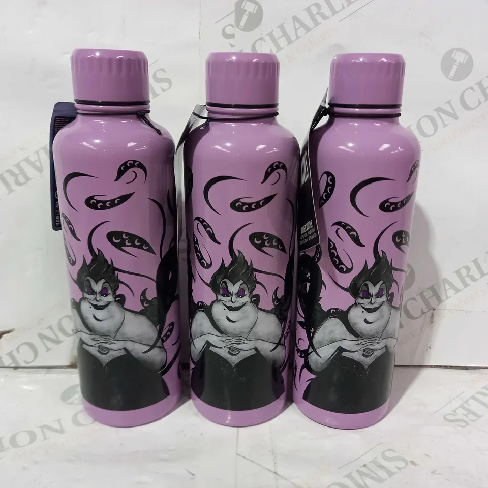 BOX OF 3 FUNKO DISNEY VILLAINS WATER BOTTLES