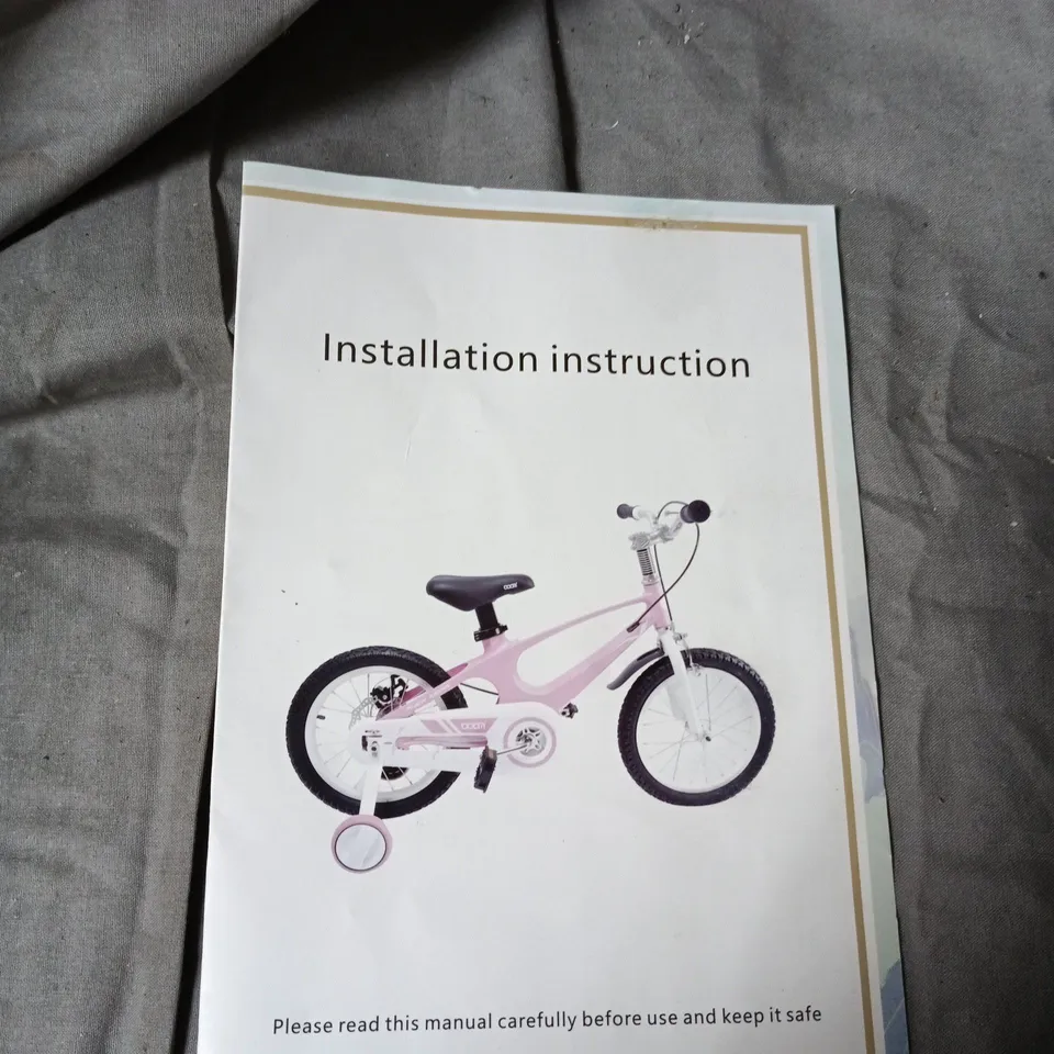PINK CHILDREN'S BICYCLE WITH TRAINING WHEELS – BOXED