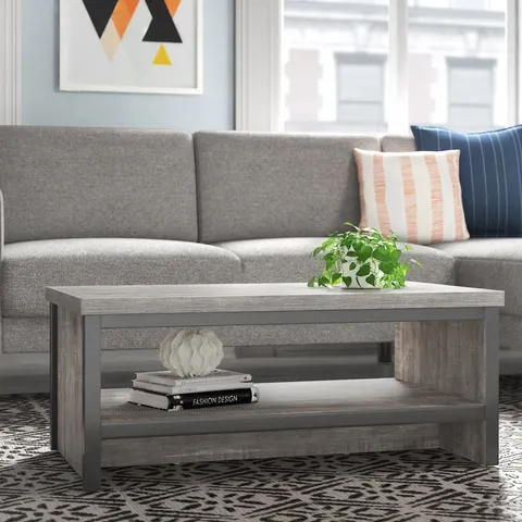 BOXED GILCREASE COFFEE TABLE - GREY (1 BOX)
