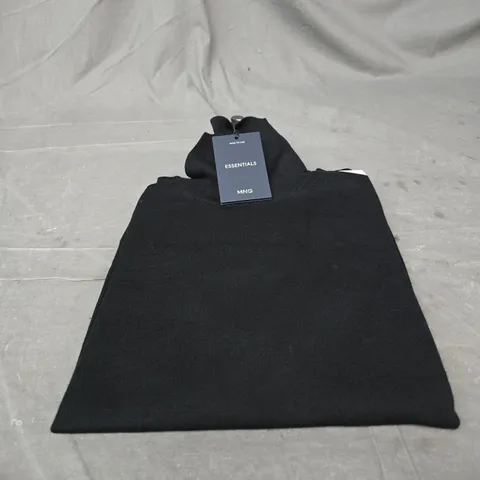 MANGO ESSENTIALS JERSEY TOP – BLACK, SIZE S