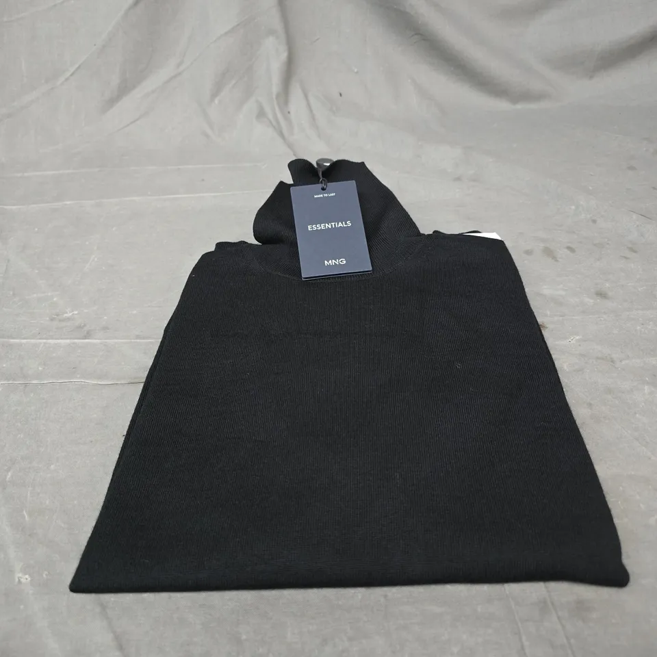 MANGO ESSENTIALS JERSEY TOP – BLACK, SIZE S