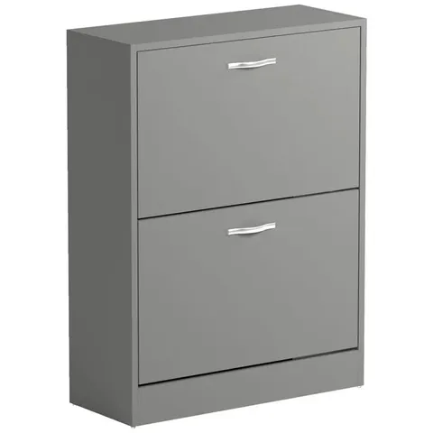 BOXED LASSΓC 2 DRAWER SHOE CABINET -GREY-