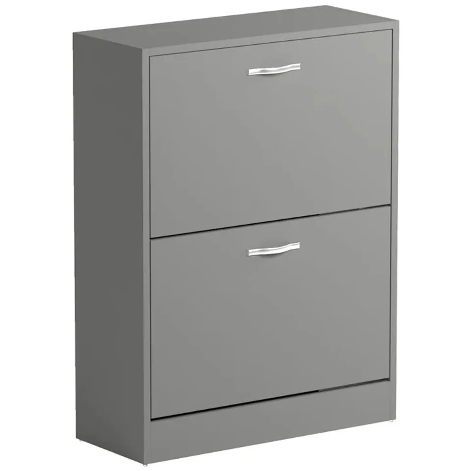 BOXED LASSÍC 2 DRAWER SHOE CABINET -GREY-