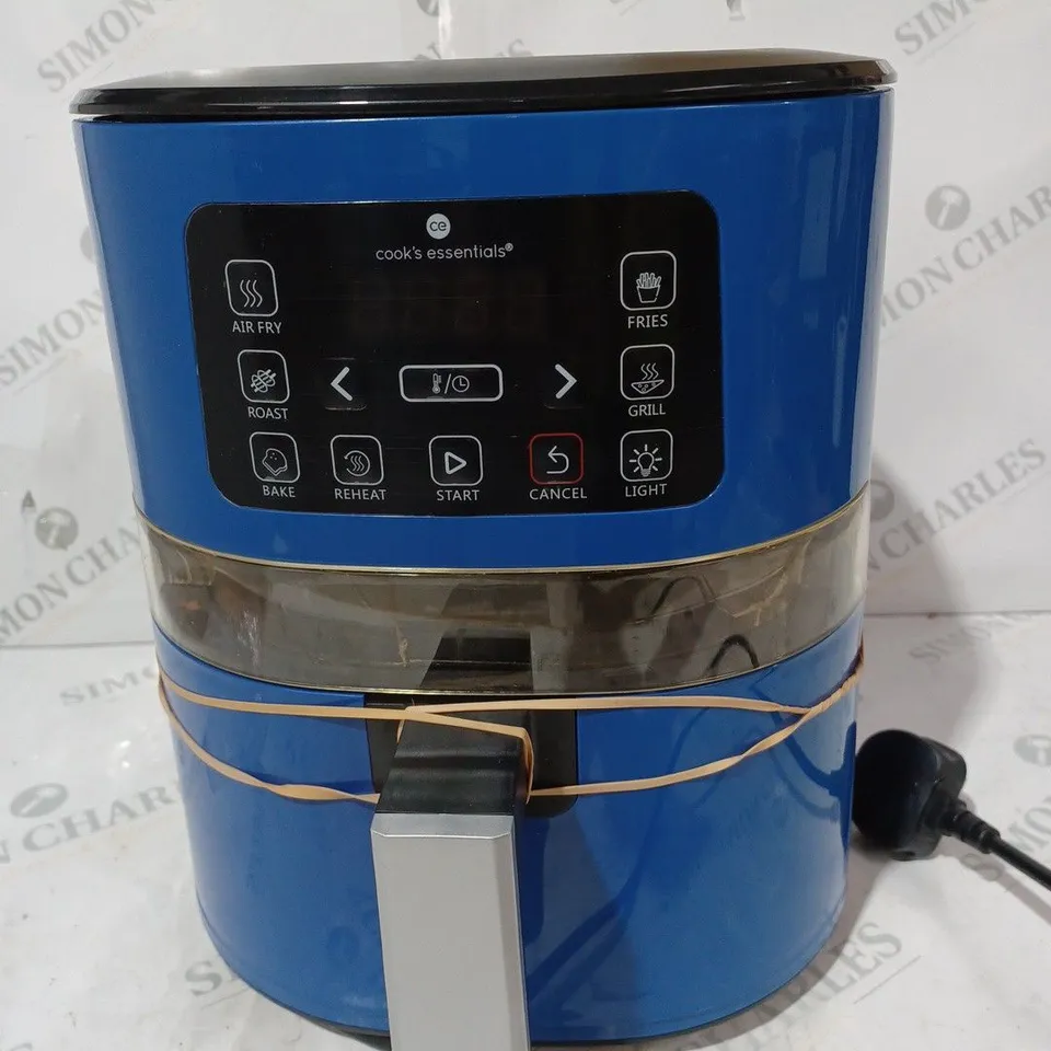 OUTLET COOK'S ESSENTIALS 4.0L AIR FRYER WITH DIGITAL VIEWING SCREEN - SAPPHIRE