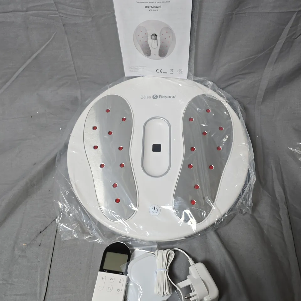 BLISS & BEYOND ELECTRIC EMS FOOT TENS – TRANSCUTANEOUS ELECTRICAL NERVE STIMULATOR
