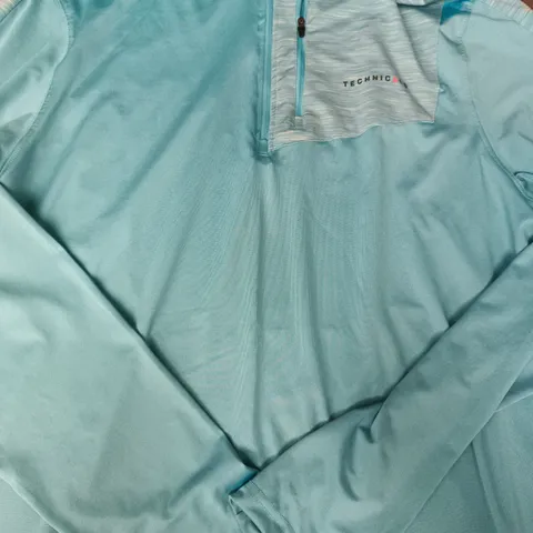 TECHNICALS LONG SLEEVE LIGHT-BLUE TOP WITH CHEST ZIP POCKET