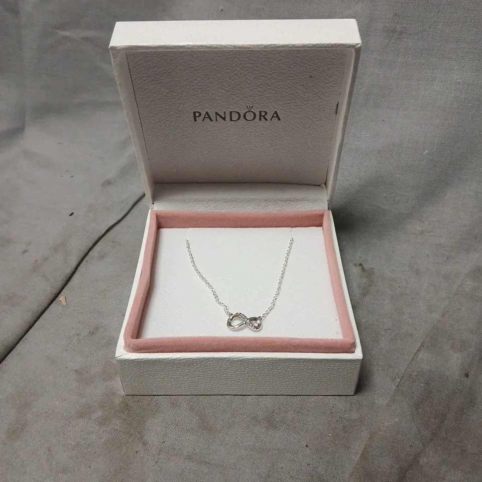 BOXED PANDORA WOMENS INFINTY SYMBOL NECKLACE