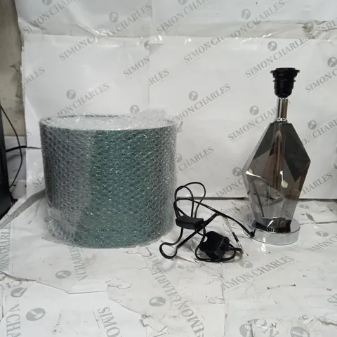 JM MAC CRYSTAL LAMP WITH GREEN SHADE