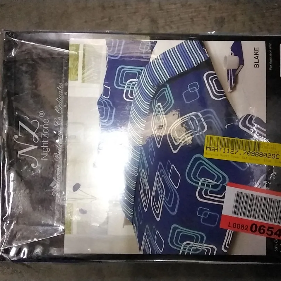 BUCYRUS DUVET COVER SET BLUE SIZE: SINGLE