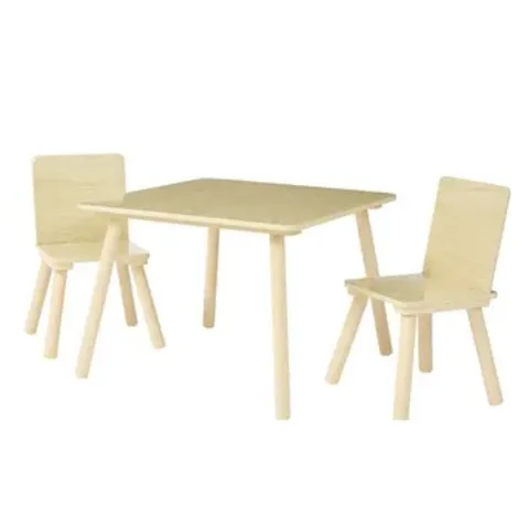 BOXED LIBERTY HOUSE TOYS KIDS 2 SEATER TABLE NATURAL WOOD (1 BOX)