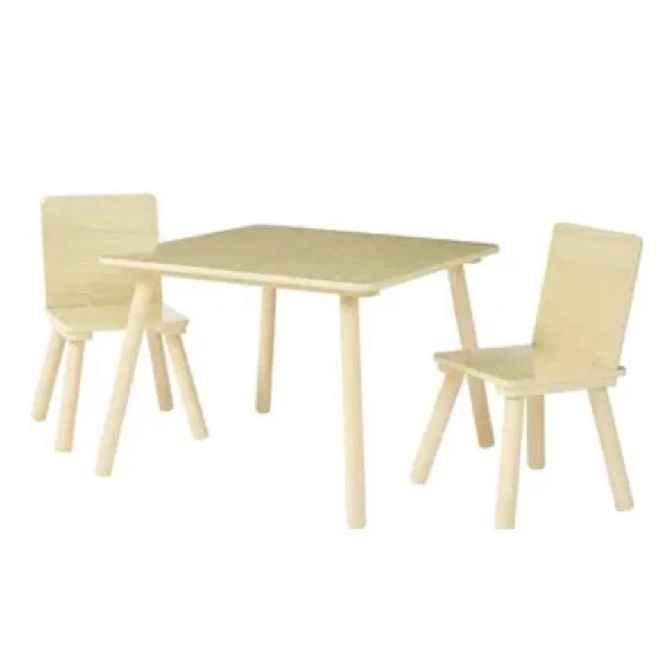 BOXED LIBERTY HOUSE TOYS KIDS 2 SEATER TABLE NATURAL WOOD (1 BOX)