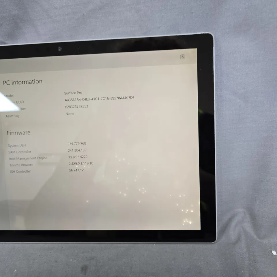 MICROSOFT SURFACE PRO 5 TABLET – I5-7300U, 8GB RAM, 256GB, 12.3" DISPLAY (TABLET ONLY)