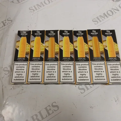 BOX OF APPROXIMATELY 100 GEEK BAR LEMON TART DISPOSABLE VAPES