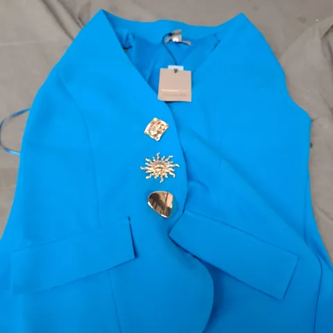 RIVER ISLAND 60S BLUE BLAZER - M
