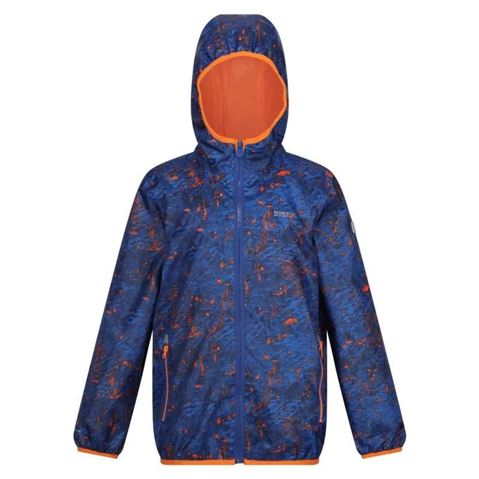 REGATTA KIDS PRINTED LEVER WATERPROOF JACKET NEW ROYAL SIZE 11-12 YEAR