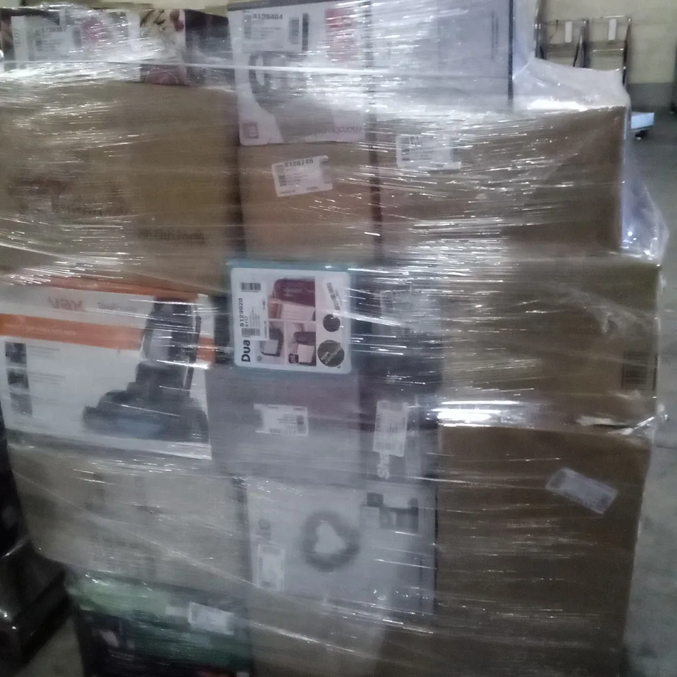 PALLET OF APPROXIMATELY 36 ASSORTED ELECTRICAL ITEMS TO INCLUDE AIR FRYERS , SOUP MAKERS , MASSAGERS , ETC 