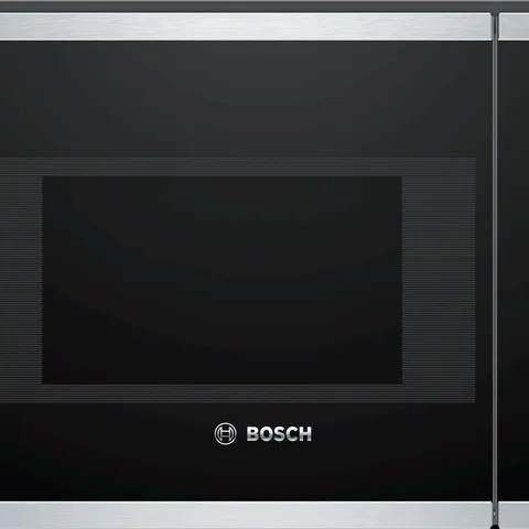 BOXED BOSCH SERIES 4 BFL523MS0B 20 LITRE 38CM HIGH, BUILT IN SMALL STANDARD MICROWAVE OVEN - STAINLESS STEEL