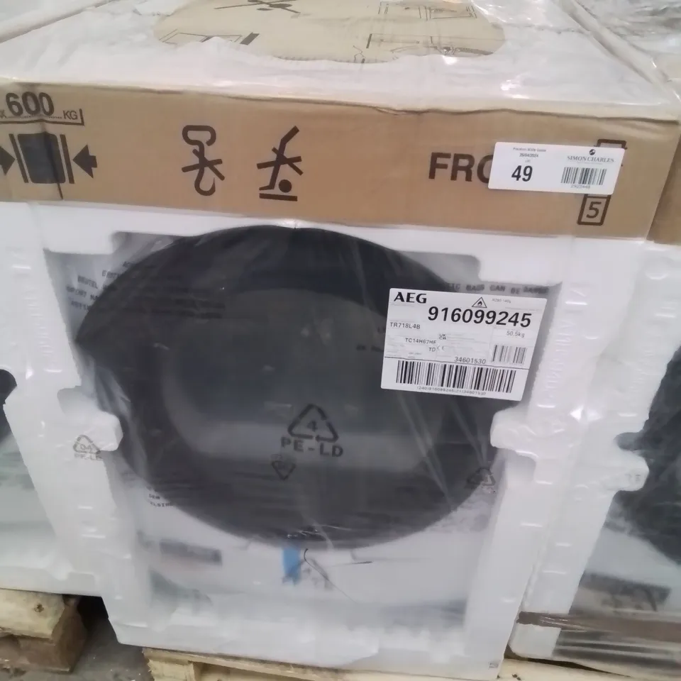 AEG 7000 TR718L4B HEAT PUMP TUMBLE DRYER, 8KG LOAD, WHITE RRP £584
