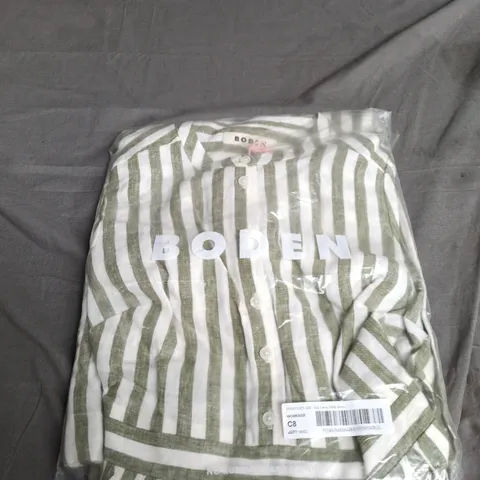 BODEN LINEN STRIPE MIDI DRESS – WOMEN'S, UK 12 (12R)