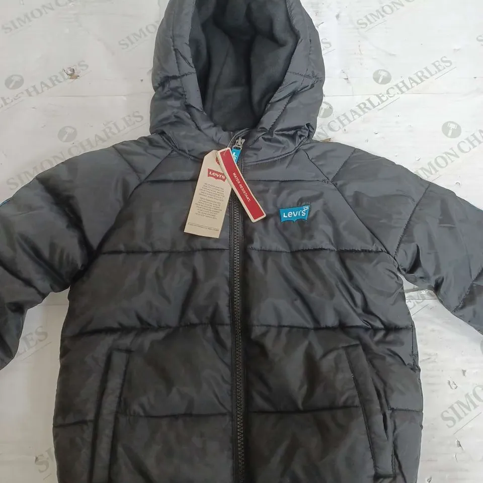 LEVI'S PADDED KIDS BLACK JACKET - 104CM