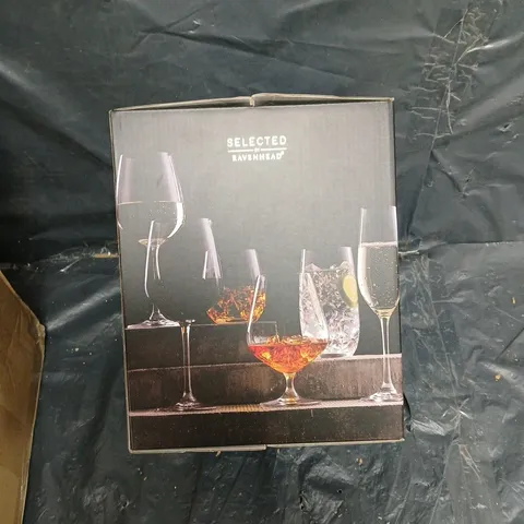 SELECTED BY RAVEHEAD SET OF 4 WINE GLASSES - collection only 