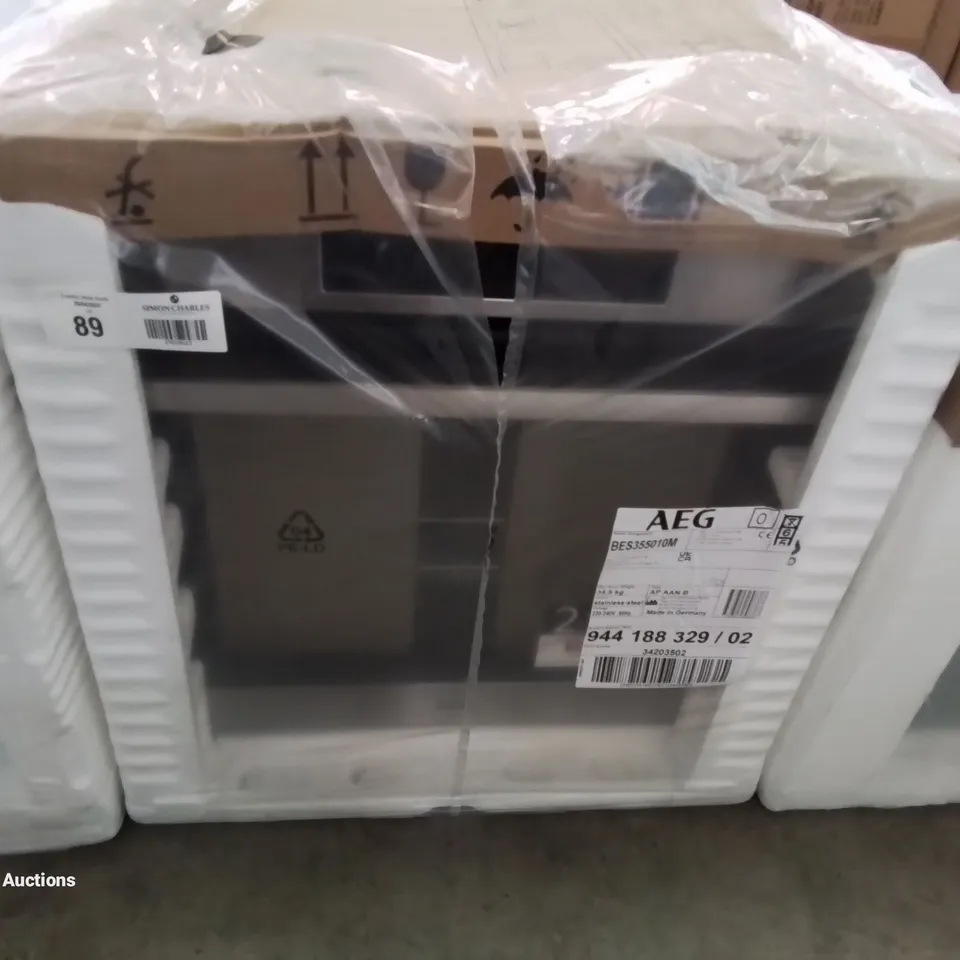 AEG STEAMBAKE OVEN AQUA CLEAN ENAMEL BES355010M RRP £384