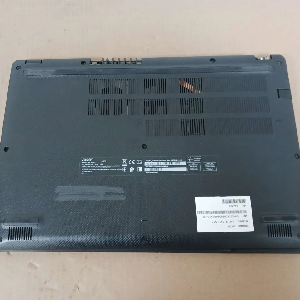 ACER ASPIRE A315-54K 15 INCH I3-6006U 2.00GHZ
