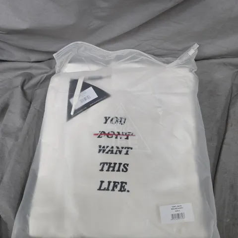 YOU DONT WANT THIS LIFE WHITE REDLINE HOODIE – SIZE S