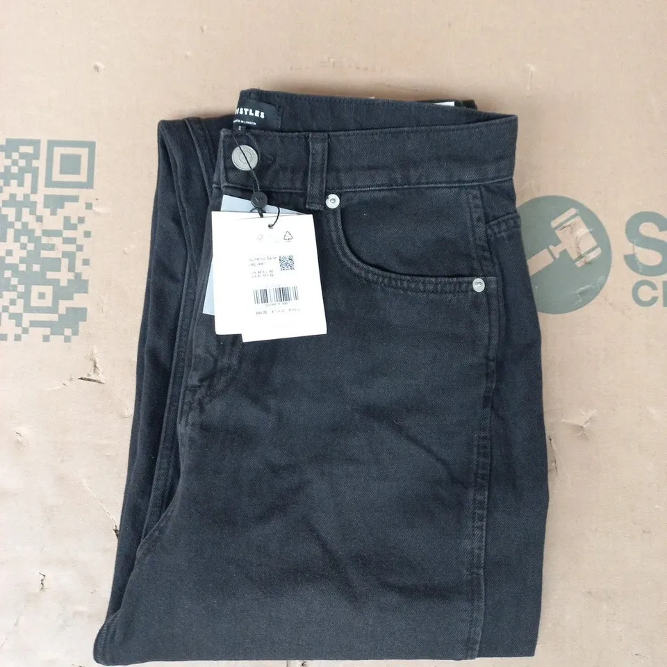 WHISTLES AUTHENTIC BARREL LEG JEANS IN BLACK SIZE 30