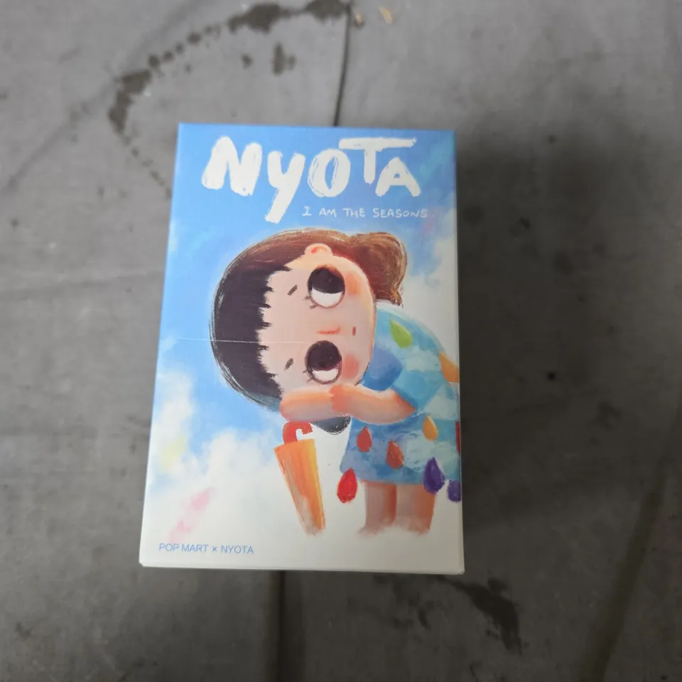 BOX OF ASSORTED TOYS INCLUDING NYOTA X POP MART FIGURE AND I AM THE SEASONS; WOODEN ANIMAL PUZZLE