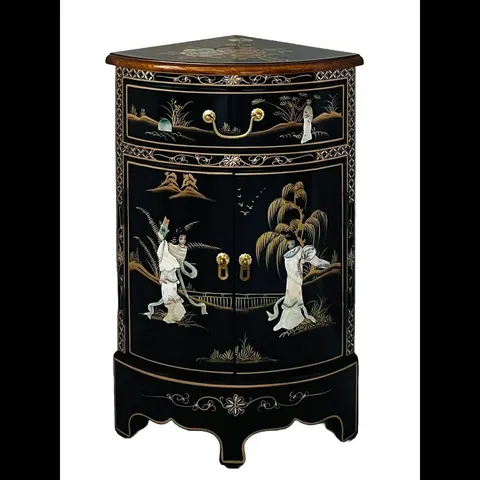 BOXED MOTHER OF PEARL 1 DRAWER COMBI CHEST CORNER CABINET