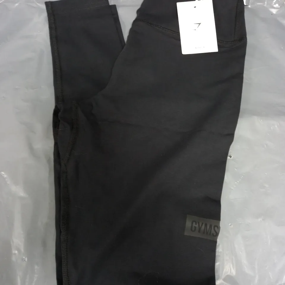 GYMSHARK BLOCK LEGGINGS IN BLACK - SMALL