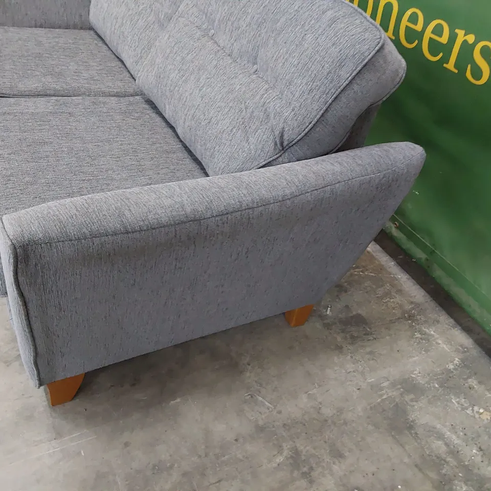 DESIGNER TWO SEATER SOFA GREY FABRIC 
